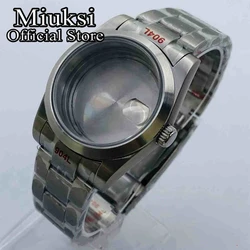 Miuksi 36mm/40mm brushed watch case sapphire glass fit NH35 NH36 ETA2824 2836 PT5000 DG2813 3804 Miyota 8205 8215 821A movement