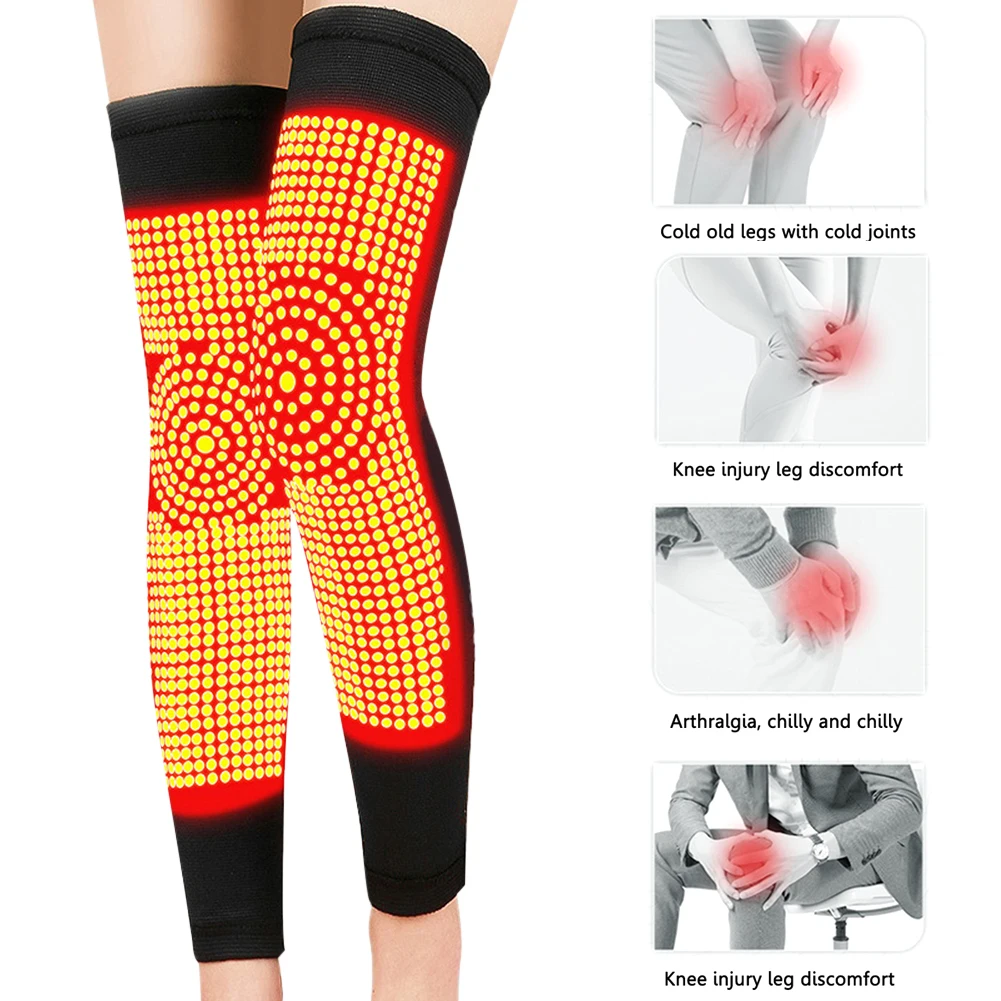 2PCS Wormwood Self Heating Knee Sleeve Warmer Knee Pad Women Men Older Arthritis Joint Pain Relief & Tendonitis Injury Recovery