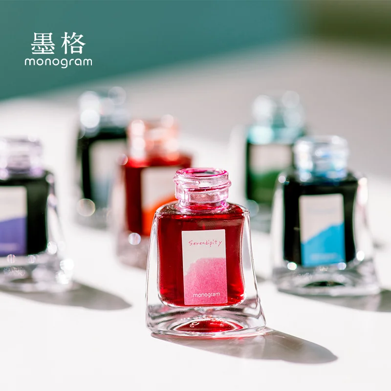 Monogram Ink Non Carbon Color Ink 15ml Ink Lattice Hand Account Fountain Pen Dip Pen Ink