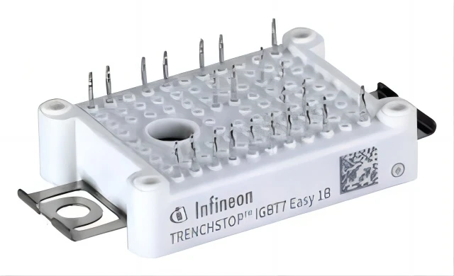 

INFINEON DF11MR12W1M1PB11BPSA1Silicon Carbide MOSFET, Half Bridge, Dual N Channel, 50 A, 1.2 kV, 0.0225 ohm, Module