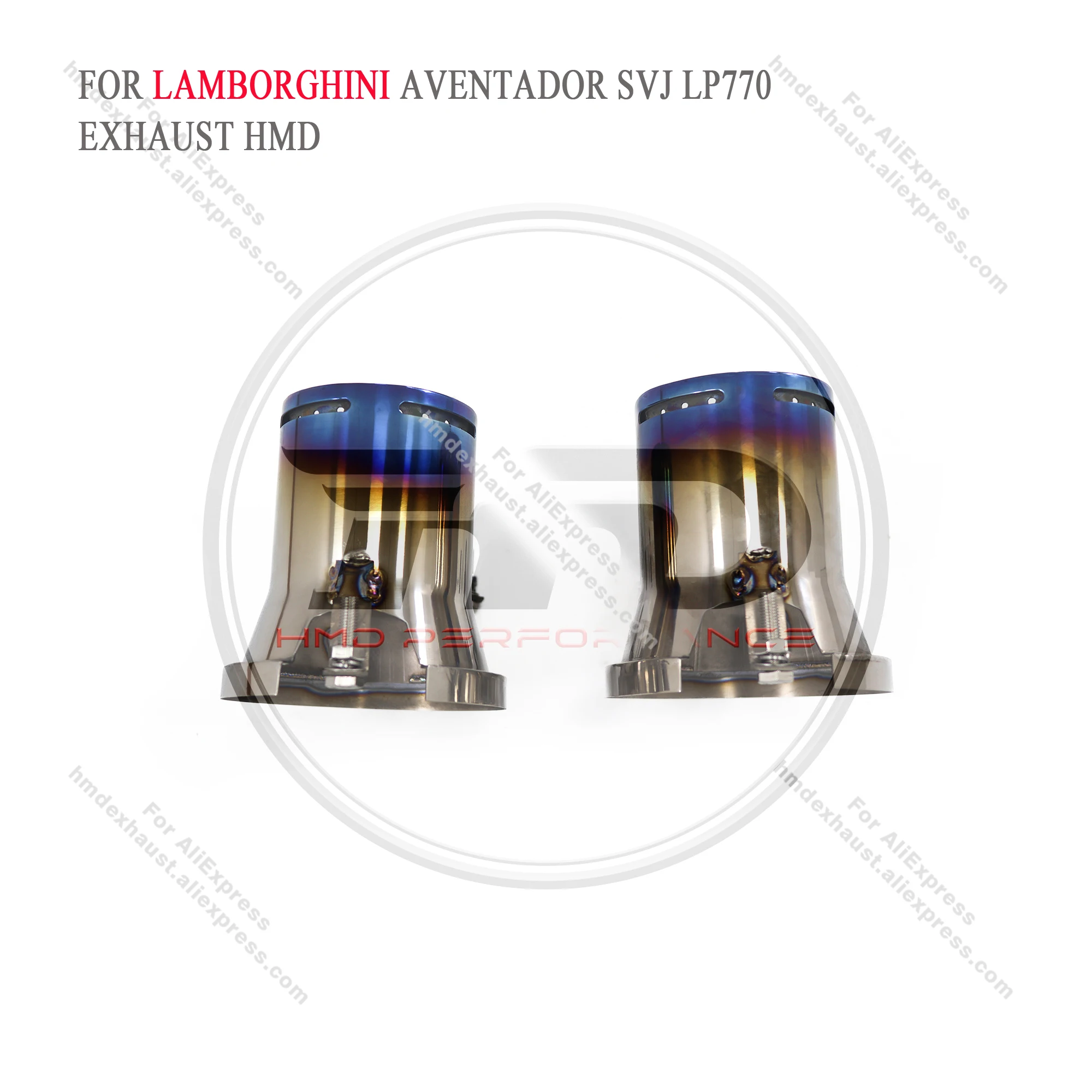 HMD Exhaust System Titanium Tips for Lamborghini Aventador SVJ LP770 6.5L