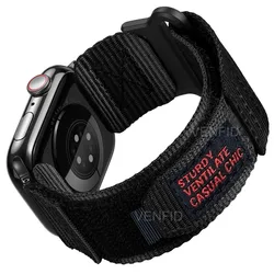 Nylon Strap For Apple Watch Series 9 8 7 6 5 4 3 se Ultra 2 Woven Wrist Band Loop For Iwatch 49mm 45mm 41mm 44mm 40mm 42mm 38mm