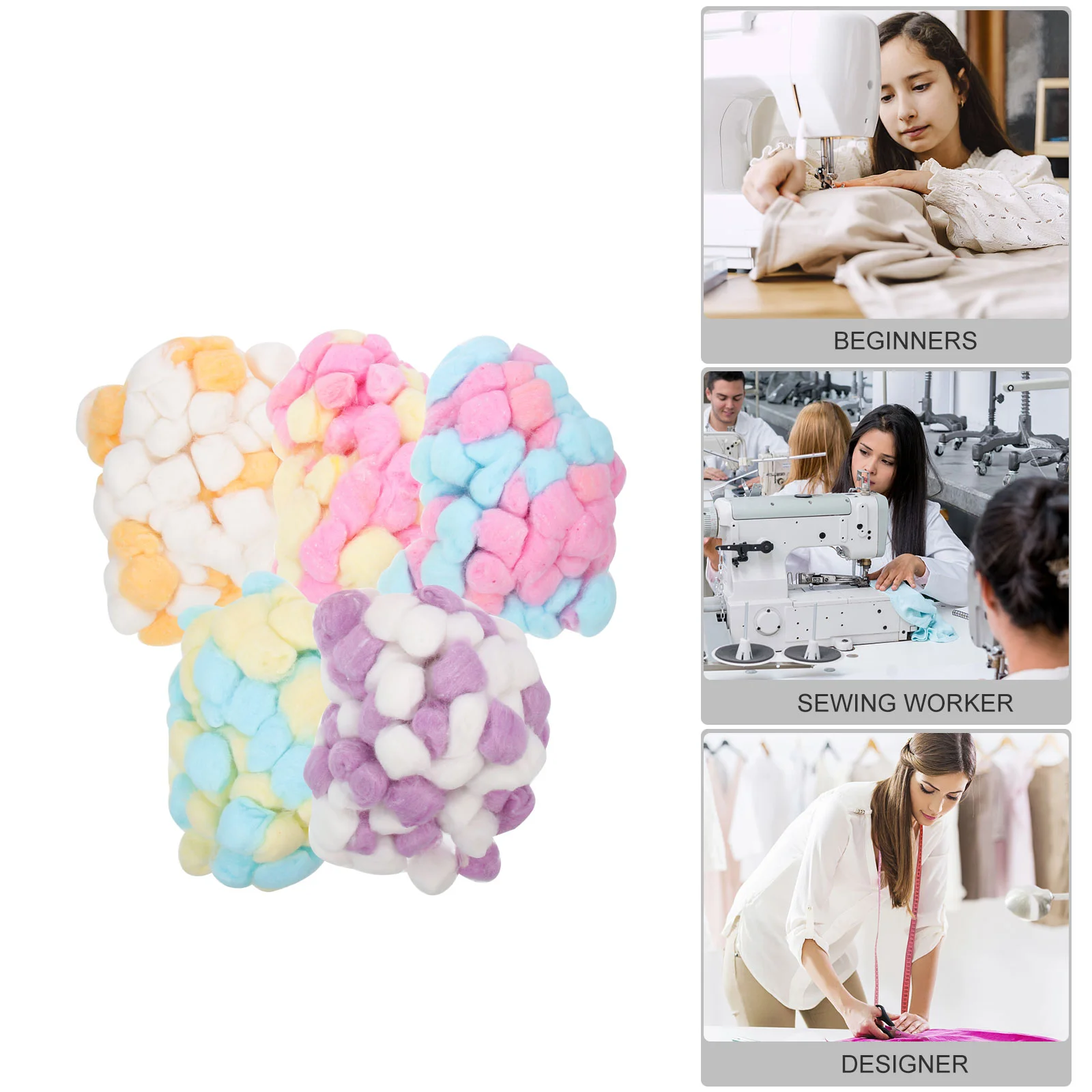 Pompons colorés absorbants en coton, accessoires pour animaux de compagnie, fournitures artisanales, 500 pièces