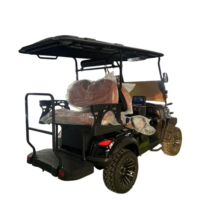 New Luxury Off Road Golf Cart Full Vehicle Reinforced Chassis Reinforced Folding Windshield 4 Seat Lithium Battery Golf Cart