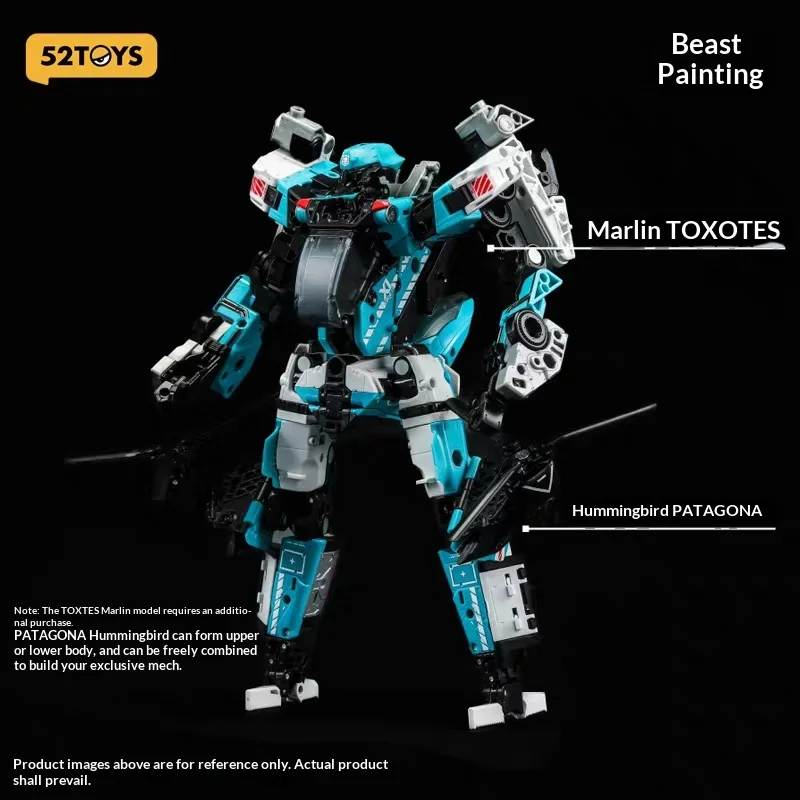 52 brinquedos originais em estoque caixa de besta beija-flor gunfish transformando combinação robô figura de ação modelo mecha brinquedos presentes