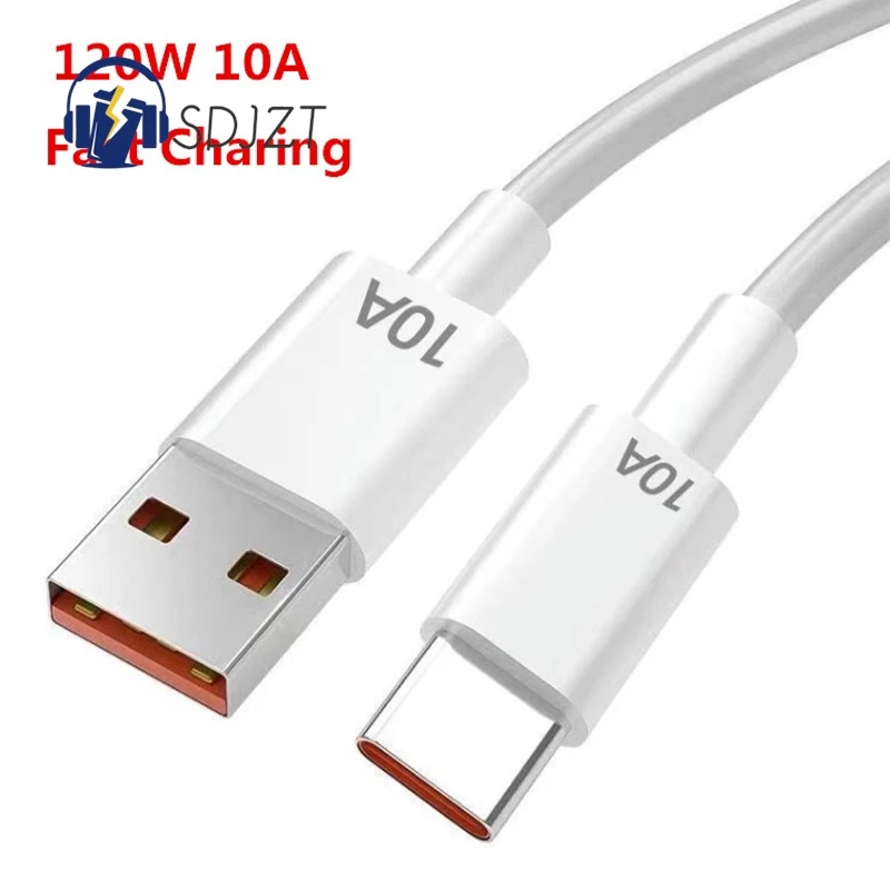 120W 10A USB Type C USB Cable Super Fast Charing Line for Mobile Phone Quick Charge USB C Cables Data Cord