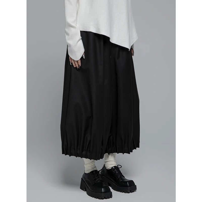 

Женские свободные брюки-клеш с расклешенным низом, осенне-зимняя модная коллекция, повседневный стиль, с завышенной талией