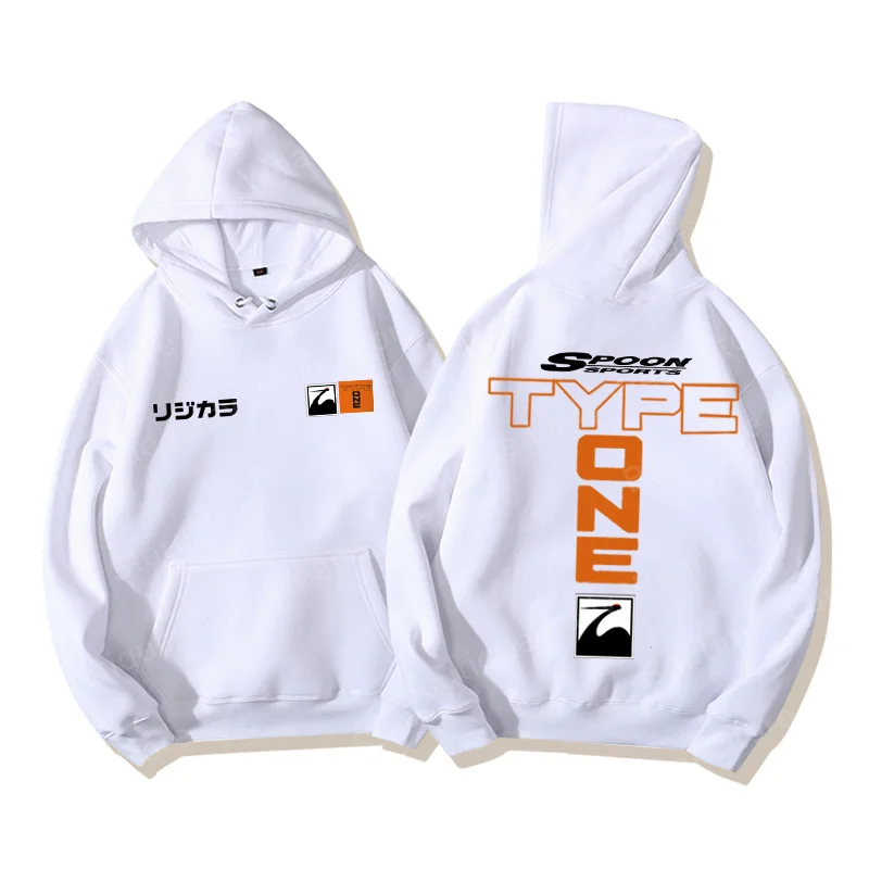 New Spoon Clothes Jdm Modified Car Hoodie Man Women Clothes Loose Students Couple Comfortable Anime Hoodie Man Women Hoodie