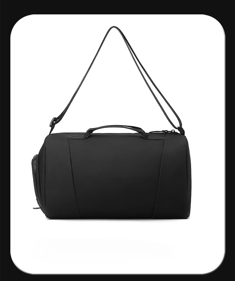 Business Man's Fitness Bag - Large Capacity Cross-body Bag with Separate Compartments for Dry and Wet Items - Sports Storage Bag