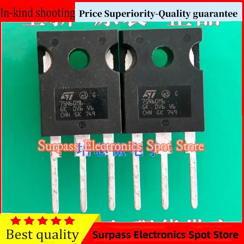 10PCS-100PCS  STW75N60M6 75N60M6   TO247  Price Superiority-Quality guarantee