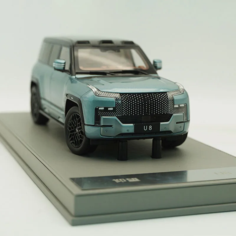 1:18 scala pressofuso lega BYD Yangwang U8 fuoristrada SUV giocattoli auto modello classici collezione di Souvenir per adulti espositore per regali