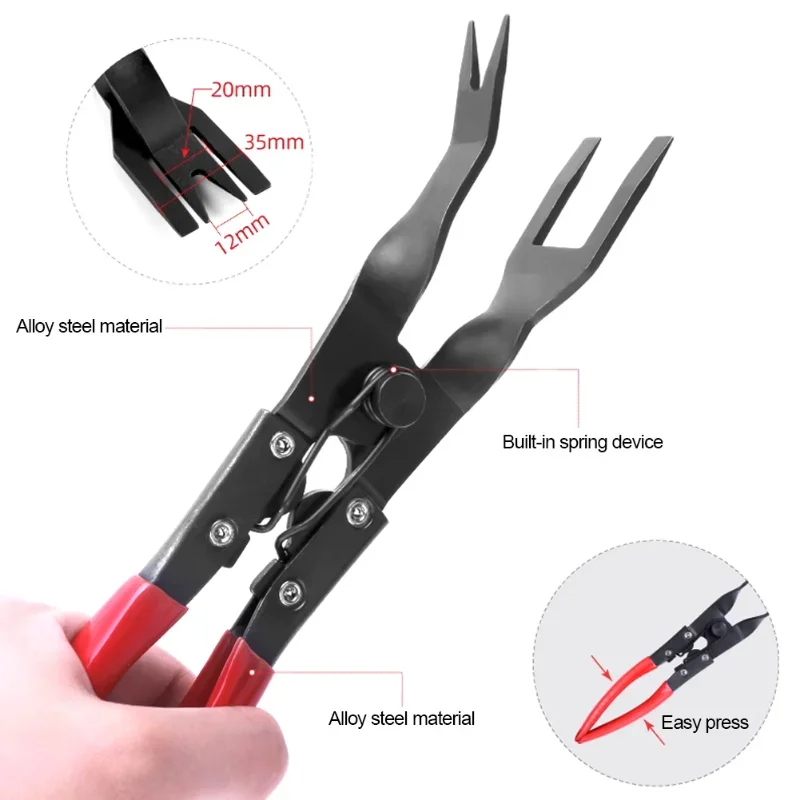 Auto Trim Clip Removal Plier Door Panel Fascia Dash Upholstery Remover Disassembly Plier Car Headlight Installation Tool