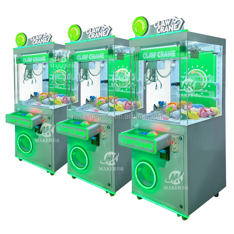 Maker High Returns Cheap Kids Favorite Plastic Coin Operated Game Arcade Claw Machine Crocodile Metal Doll Machine