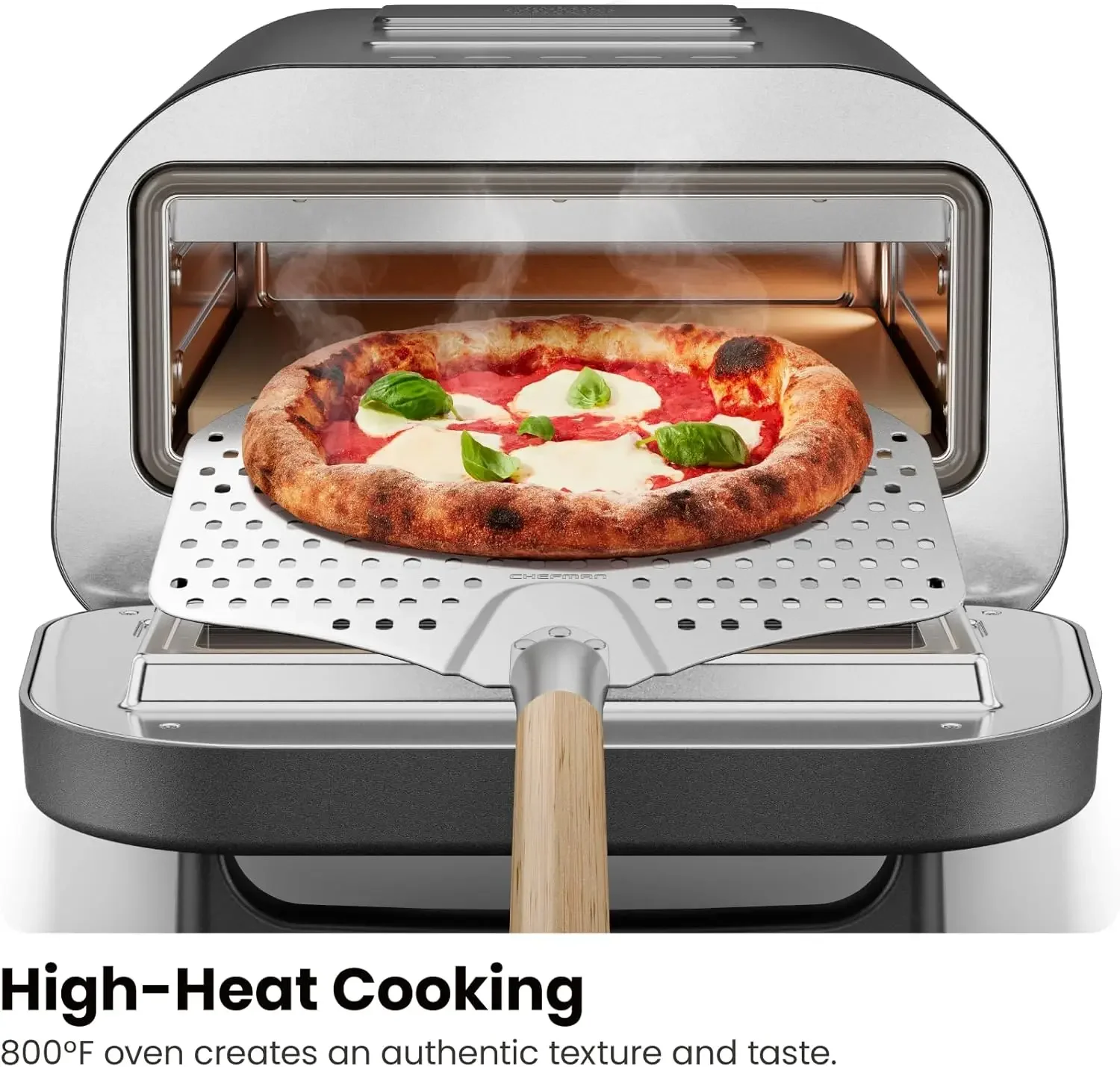 Indoor Pizza Oven - Makes 12 Inch Pizzas in Minutes, Heats up to 800°F - Countertop Electric Pizza Maker with 5 Touchscr