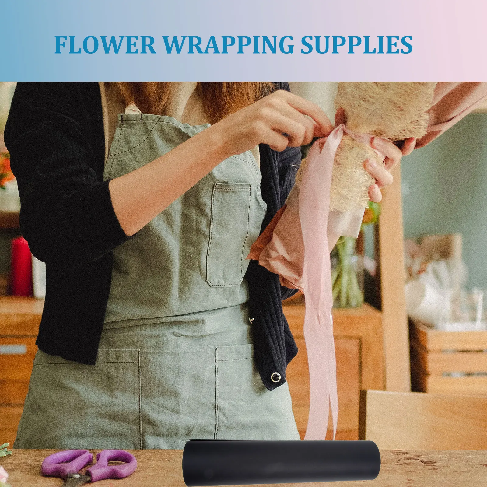 

Kraft Paper Roll Floral Brown Wrapping for Bouquets Craft Rustic Rose Three-dimensional