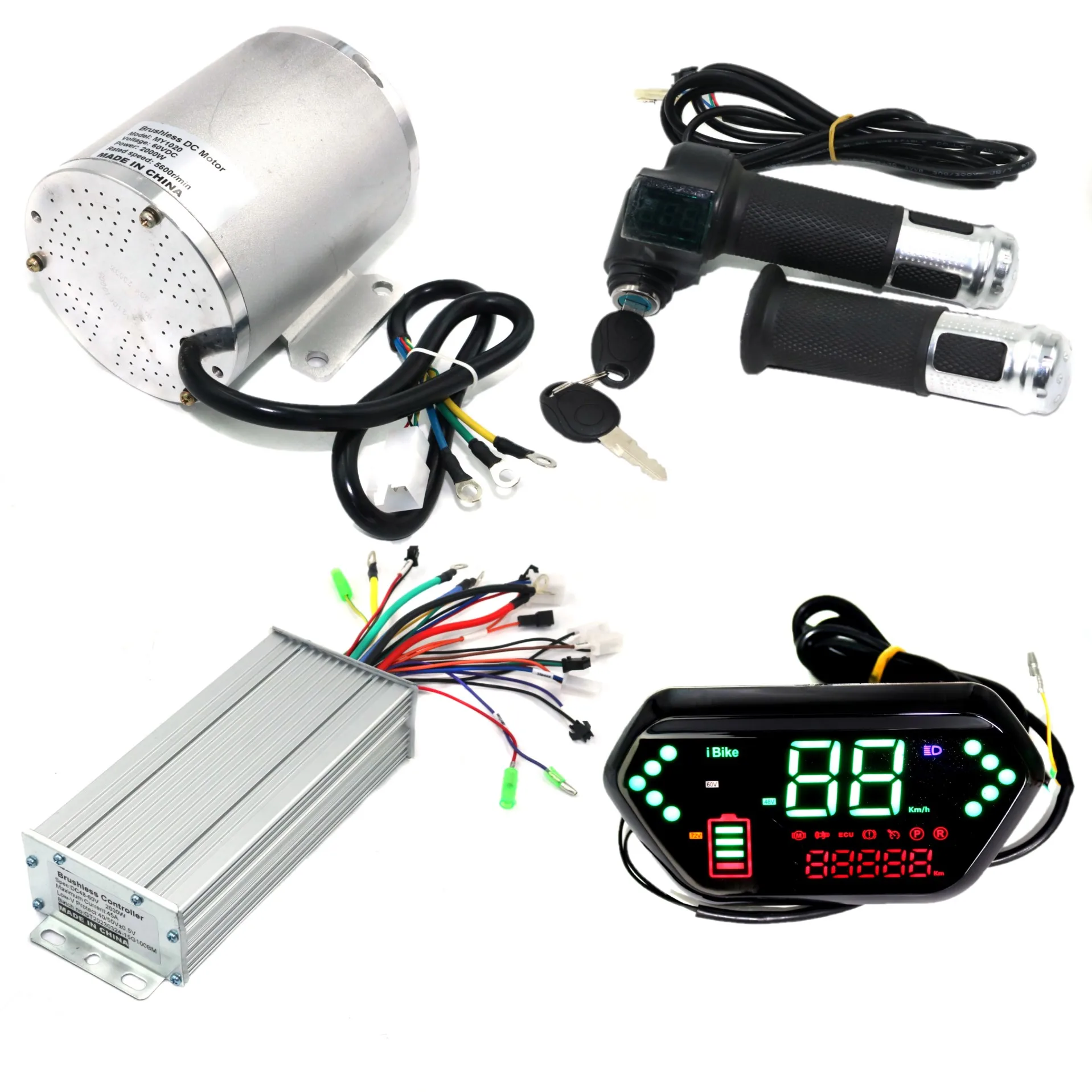 Controller motore Grentime 15mosfet 48-60V 2000W 45A + 60V 2000W motore Poma + ganle + un semplice Display