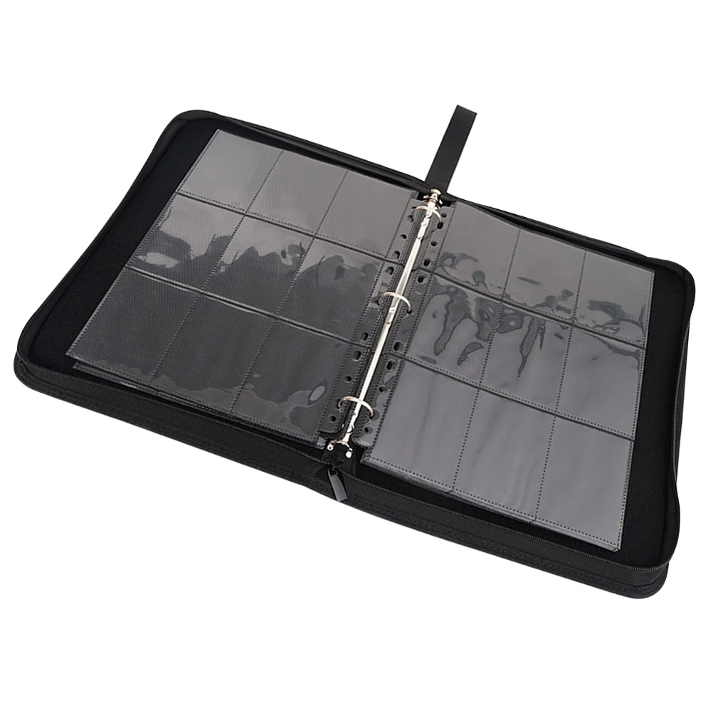 カードバインダーホルダー十分な収納透明ページ Pu Pp 素材ゲームスポーツフォトカードコレクションアルバムオーガナイザー