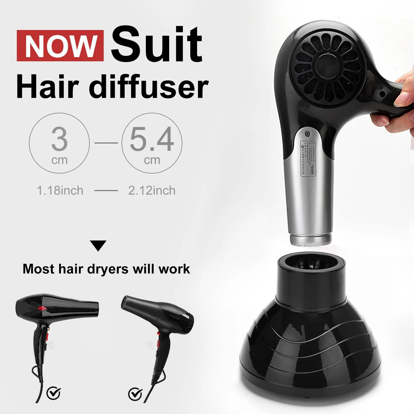 Barber Hairdressing Diffuser Barbershop Universal Curling Hair Dryer Cover Temperature Resistant Hairdryer Salon Household Tools