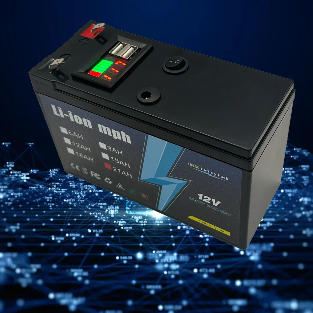 

2025 18650 LiFePO4 battery pack, built-in 12V 21000mAh/6000mAh BMS 30A for electric vehicle emergency lighting, toy car battery