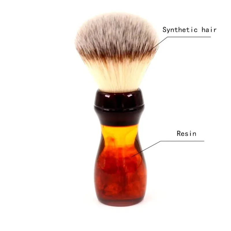 YAQI 22MM Cola Color Synthetic Hair Shaving Brush For Mens Wet Shaving High Quality Soft Retro Shaving Brush 2025