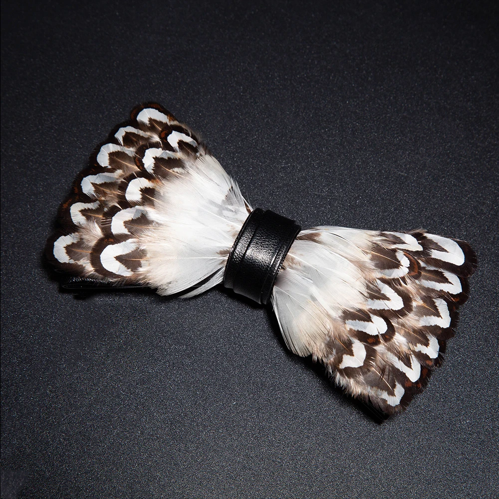 JEMYGINS Neue Design männer Hochzeit Fliege Mode Handgemachte Feder BowTie Geschenk für Geburtstag Party Männer Fliege Anzug Zubehör – Detail 21