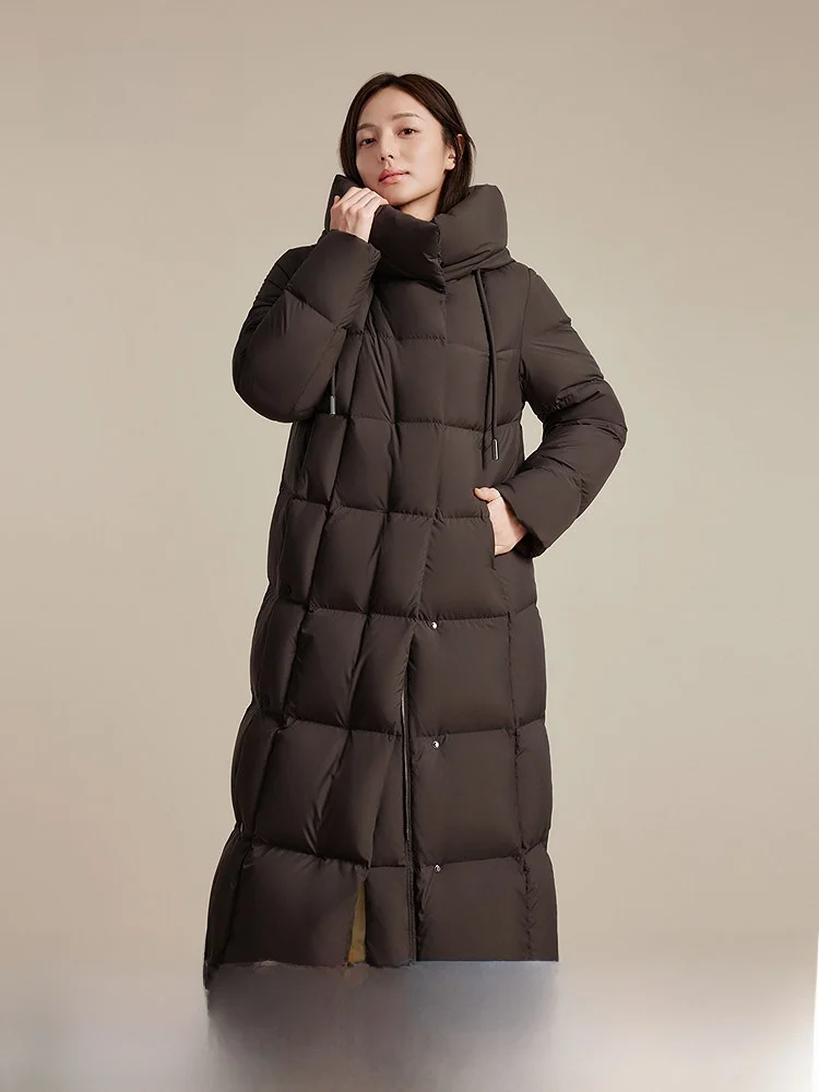 

Bosideng 2025 New Women's Classic Casual Long Hooded down Jaet Warm Versatile Slimming Thiened Polyester Fiber Du down