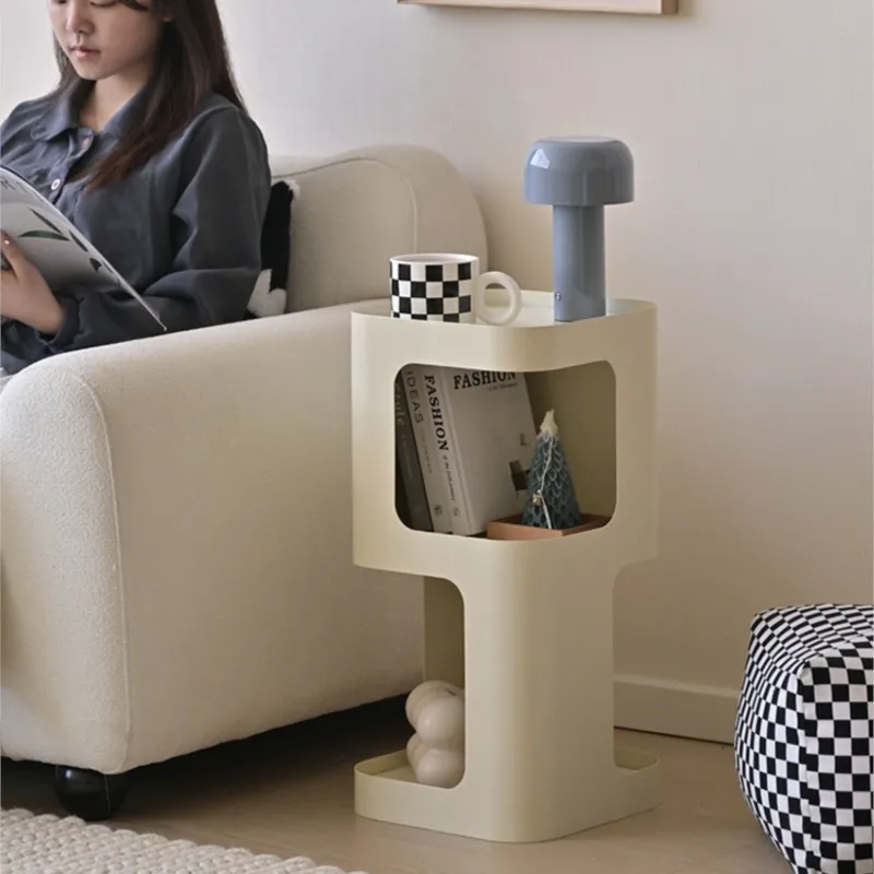 MOMO Living Room Iron Side Table Sideboard Next To The Sofa Measured Sideboard Shelves Black Mini Corner Table Creative