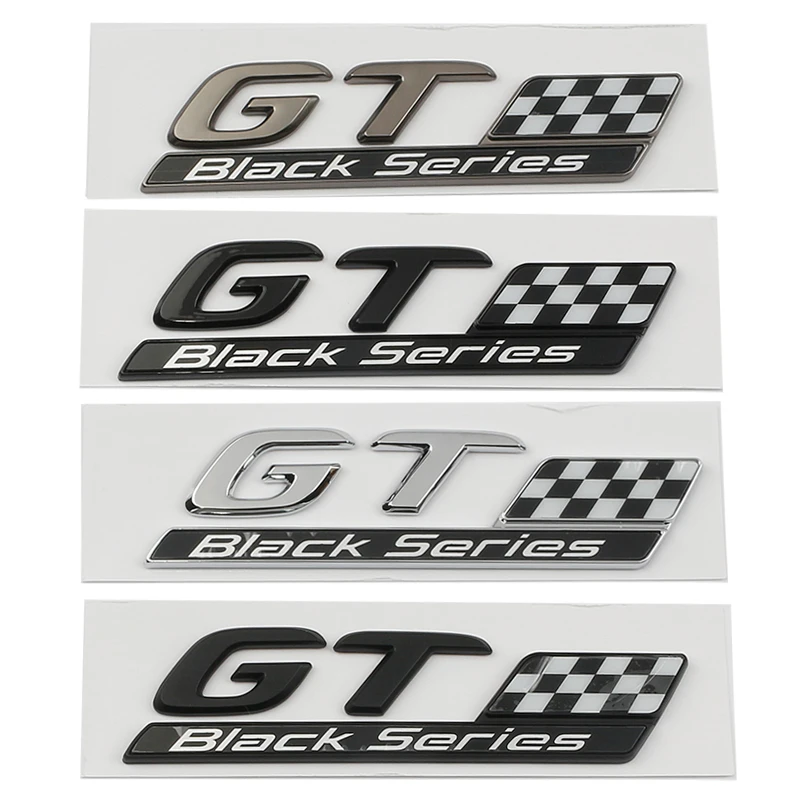

Car ABS GT Black Series Trunk Fender Logo Badge Emblem Decals Sticker For Mercedes Benz SLS AMG GT C63 CLK 63 SLK 55 SL 65