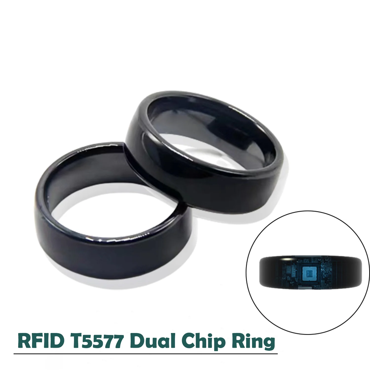 RFID Ultra-thin Waterproof Ring T5577 Rewritable Badge 125khz Token Copy Smart NFC Chip Clone Em4305 Tag Access Control Card