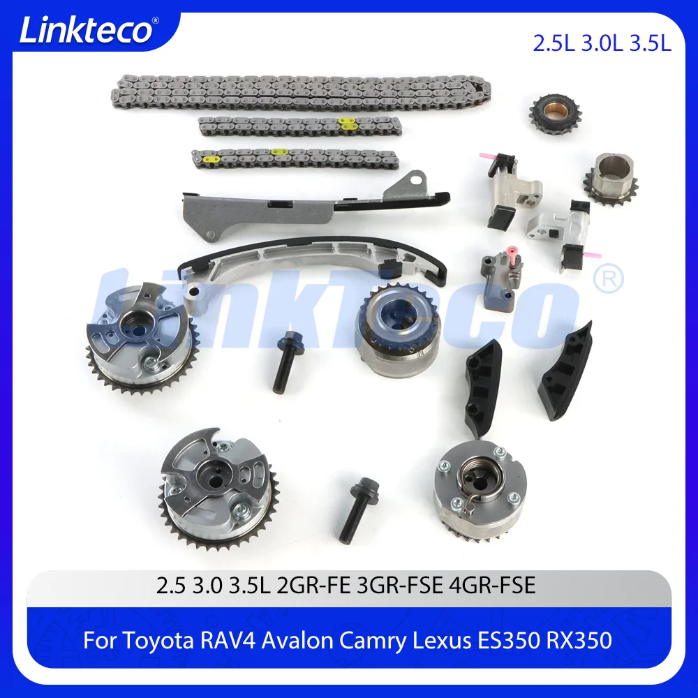 

Timing Chain Kit 4VVT Camshaft Sprocket For 2.5 3.0 3.5 L 05-17 Toyota Camry Avalon Sienna GS350 IS250 RAV4 Lexus ES350 RX350