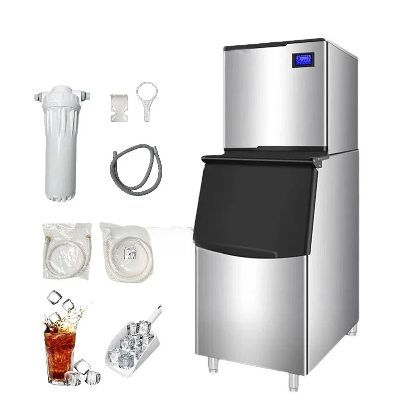 Commercial Tube Ice Machine150kg 200kg 300kg 500kg Cube Ice Maker Machine For Bar Icee Machine