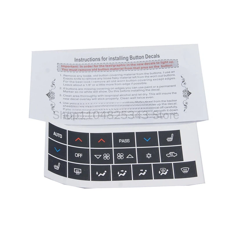 TZ-12 for 05-09 Buick Auto Parts Instrument Sticker Interior Sticker Button Sticker view 3
