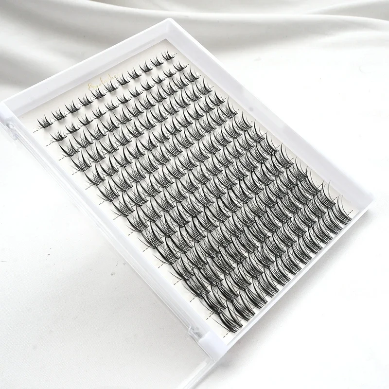Individual DIY Eyelash  Lashes Cluster C Curl Mix Lash Clusters 3D Wispy Extension 0.1mm Super Thin Band Resuable Natural Lashes