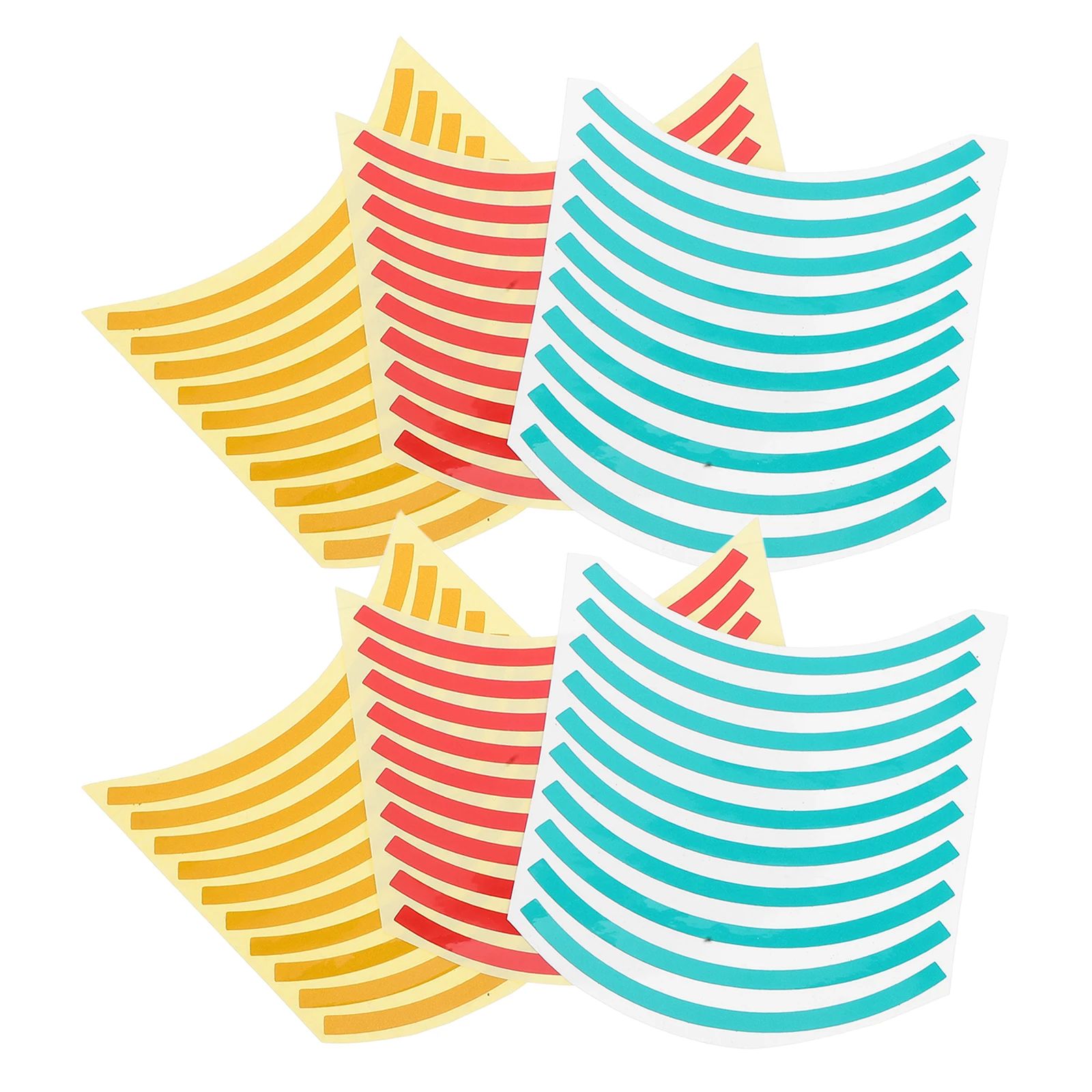 

60Pcs Industrial Reflective Pressure Gauge Stickers Waterproof Uv-Resistant Tri-Color Quarter-Circle Markers for Safety