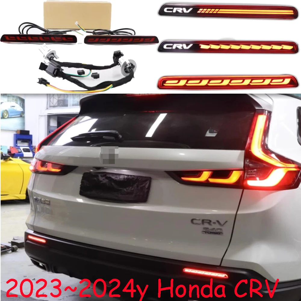 2PCS For Honda CRV CR-V 2023 2024 Multi-function LED CRV Rear Bumper Light Rear Fog Lamp Auto Bulb Brake Light Reflector