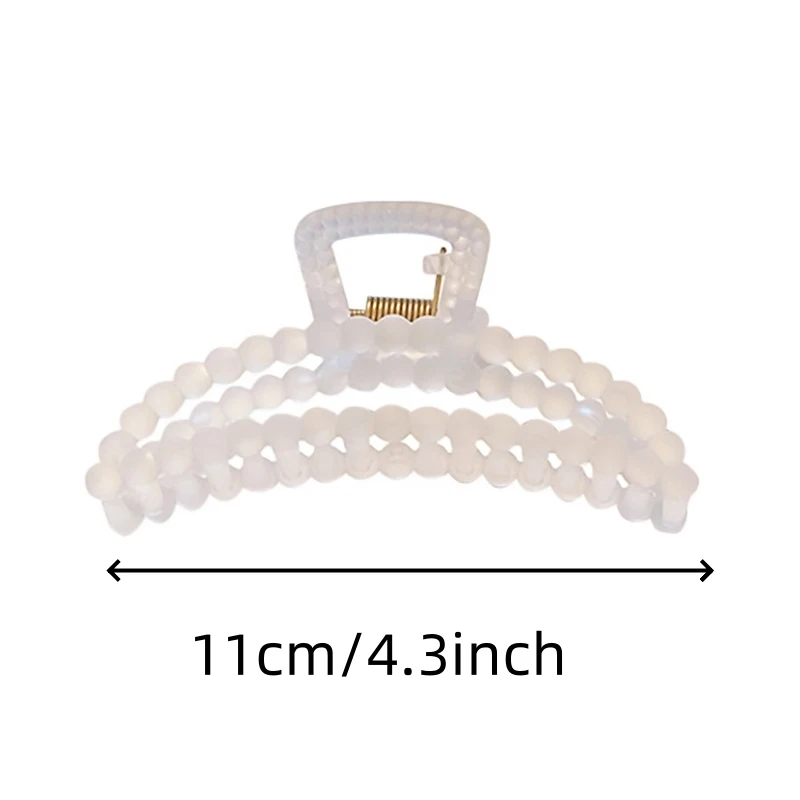 3pcs 4.5-inch large clear claw hairpin, suitable for women and girls, suitable for thick and thin hair, fixed hair, travel and v