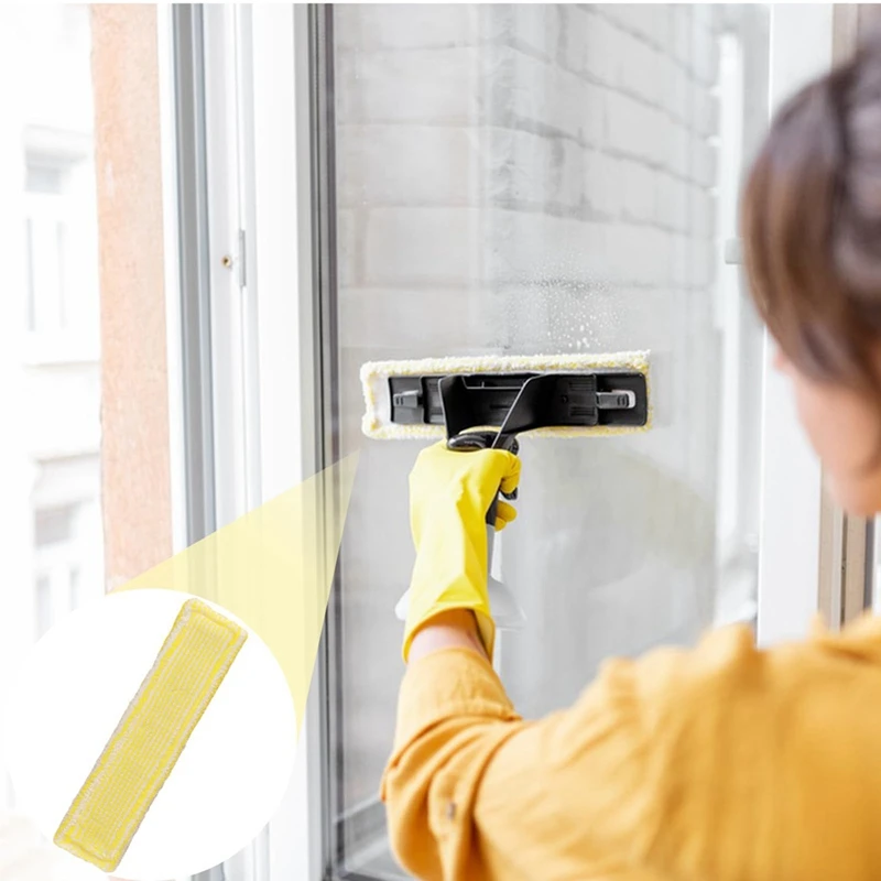 6 Pieces Microfiber Replacement Pads Steam Cleaner Wipes Windscreen Mop Cover Accessories for Karcher WV2 WV5