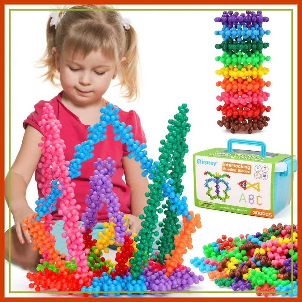 

300PCS Interlocking Discs Building Blocks STEM Toys for Kids Ages 3-8, Educational Preschool Manipulatives Classroom Must Have