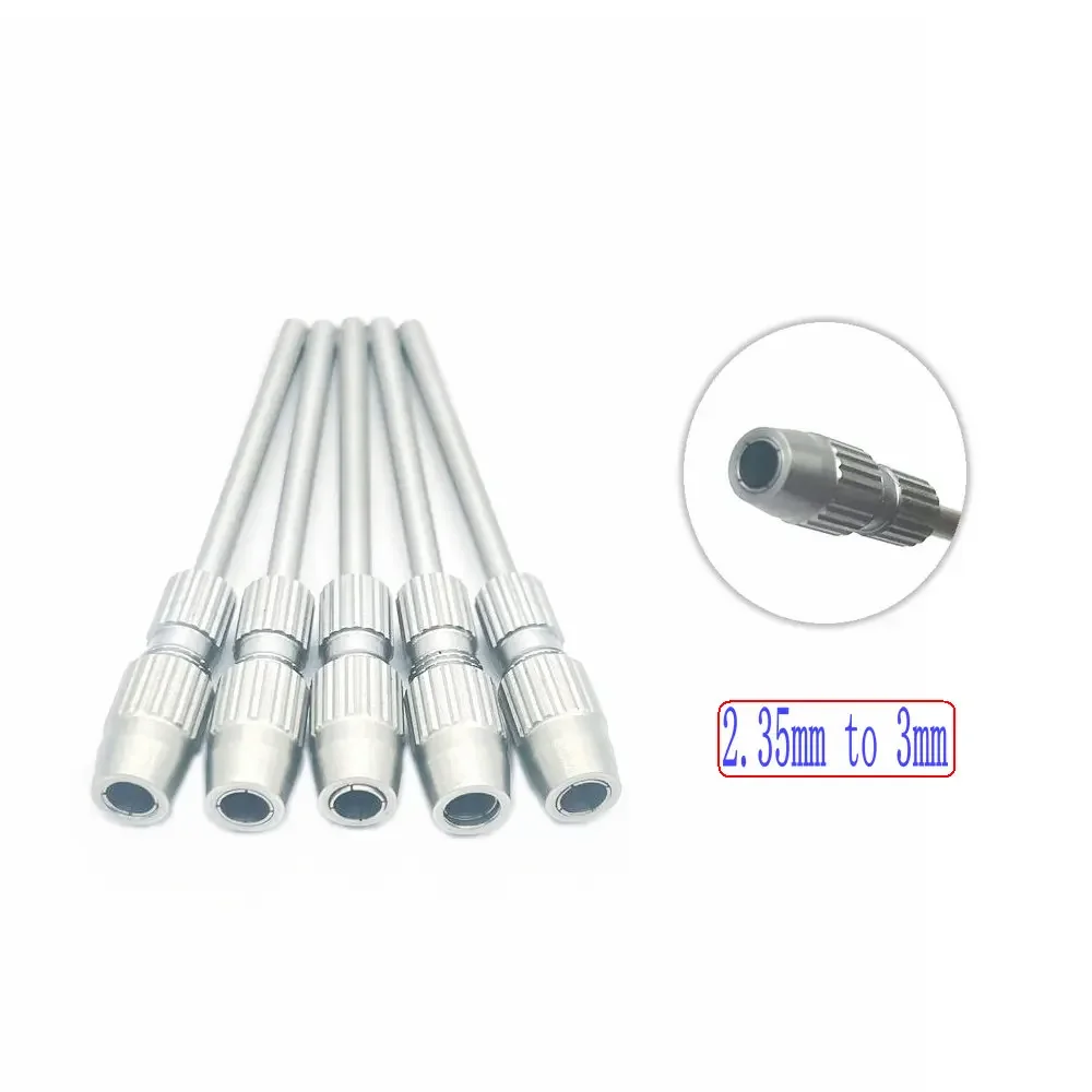 5pcs/set Dental Drill Bur Adapter Converter 2.35mm To 1.6mm / 2.35mm To 3mm Shank Polisher Dental Adaptor