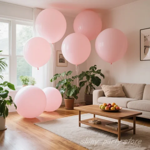 36 Inch Large Matte Pink Helium Balloons Leak-Resistant Pastel Pink Latex Balloon for Indoor Party Baby Shower Backdrop Photo