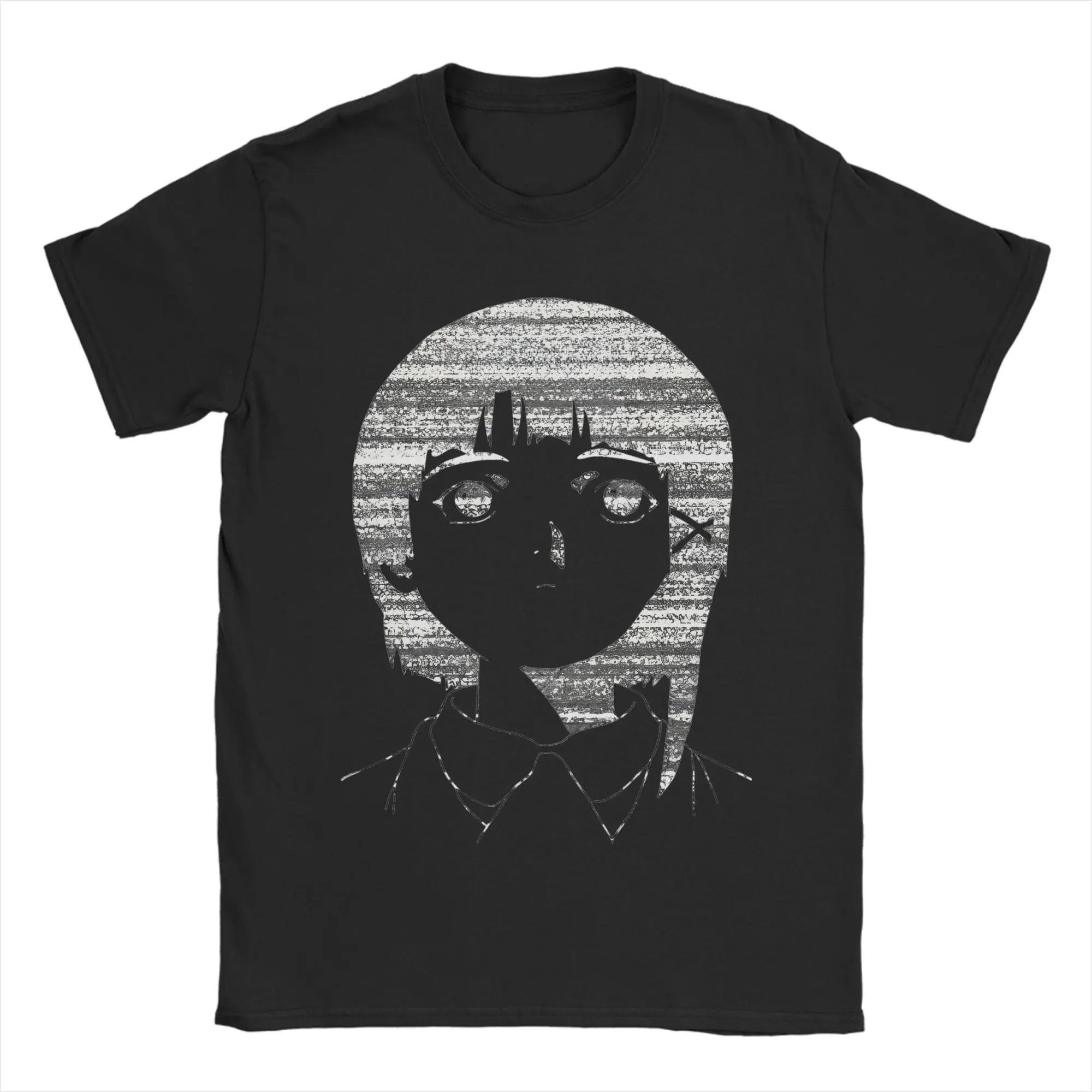 Serial Experiments Lain White Noise Men Women T Shirts Anime Lwakura Sci Fi Manga Novelty Tee Shirt T-Shirts Cotton Summer Tops
