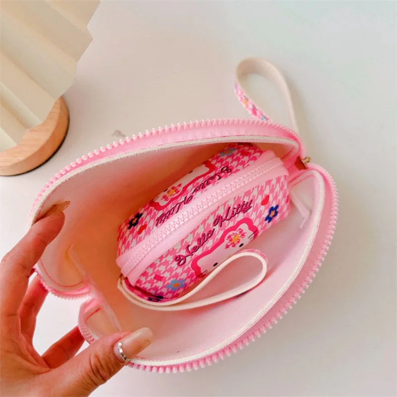 سانريو مرحبا كيتي حقيبة مستحضرات تجميل ، كيرومي سينامورول حقيبة أقلام رصاص ميلودي ، محفظة عملات معدنية ، حقائب مكياج ، هدايا لعبة للفتيات ، 2-لكل عبوة