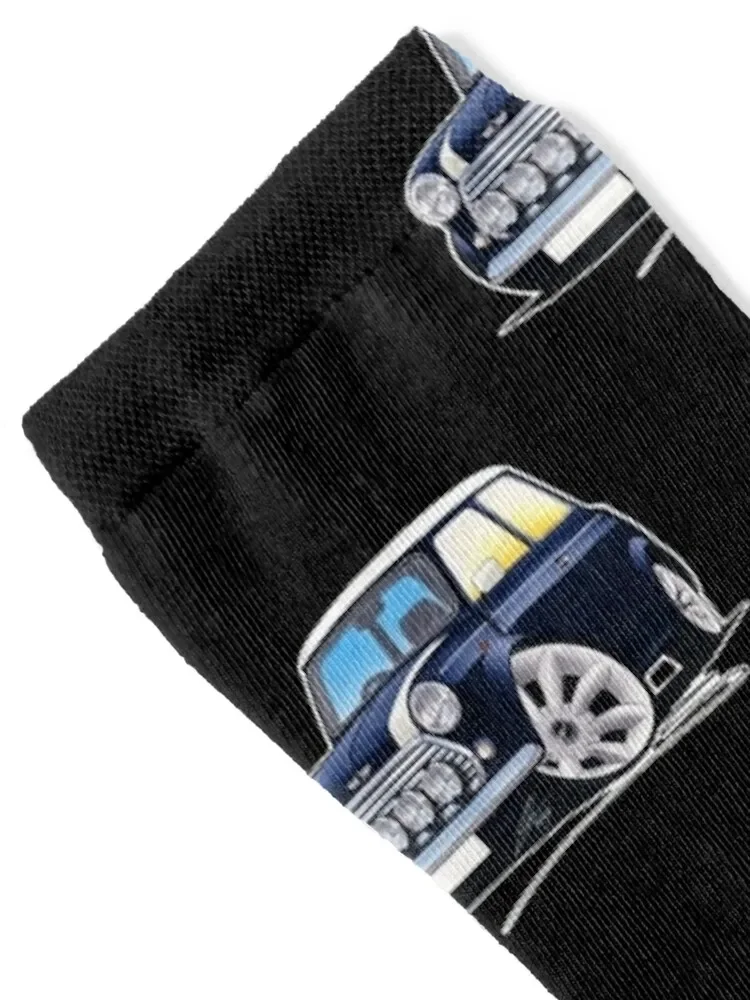 Rover mínì car cóópèr Sport Blue Socks crazy floral Run Socks Woman Men's