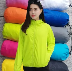 Summer Men and Women Lightweight Sports Windbreaker Outdoor Sun Visor Skin Jacket Coat