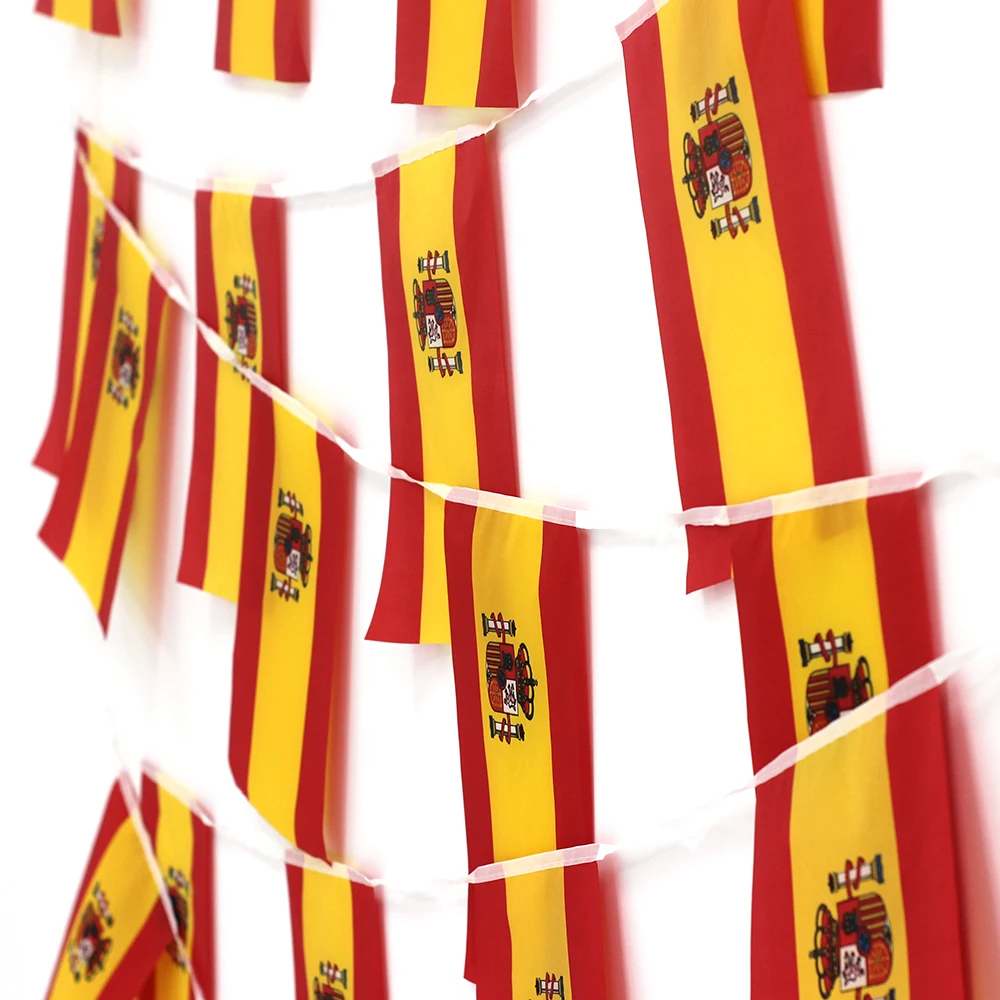 24pcs Spain Flags Spainish bunting 33Fts 20x30cm Pennant String Banner Buntings Festival Party Holiday