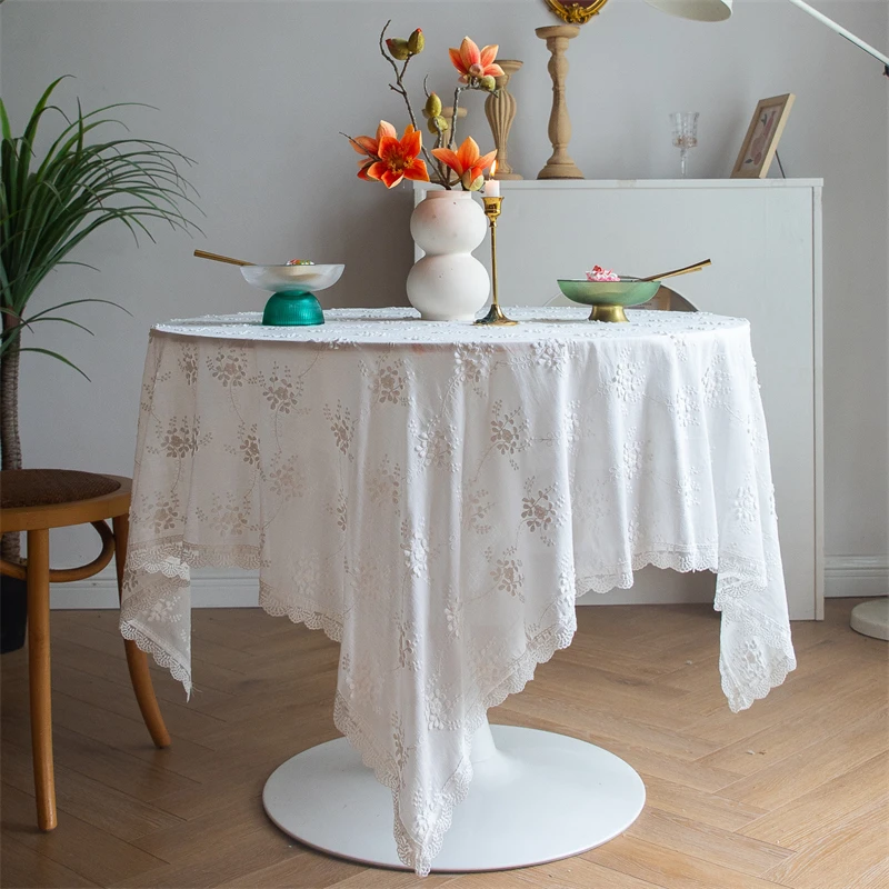 Tablecloths For Dining Table White Lace Tablecloths For Wedding French Vintage Cover Cloth Birthday Table Cloth Home Decoration