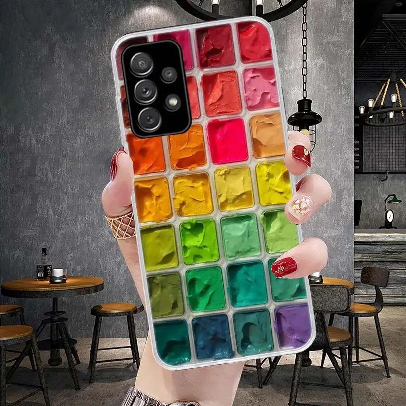 Watercolors Set Paint Palette Painting Box custodia per telefono per Samsung Galaxy A71 A51 A41 A31 A21S A11 A70 A50 A40 A30 A20E A10S A20S