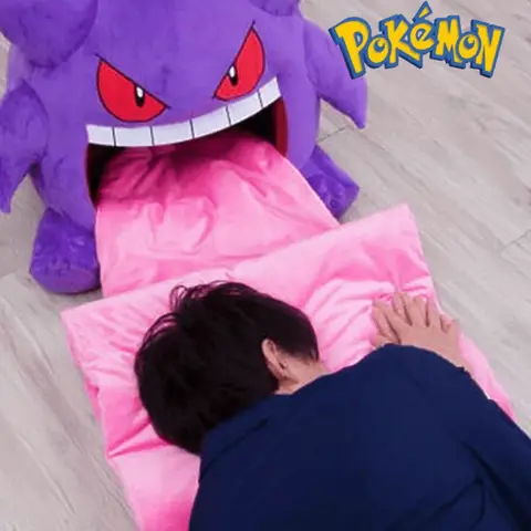 130cm Pokemon Gengar grande langue en peluche Anime périphérique grande taille Gengar oreiller de sommeil double usage couverture en peluche drôle