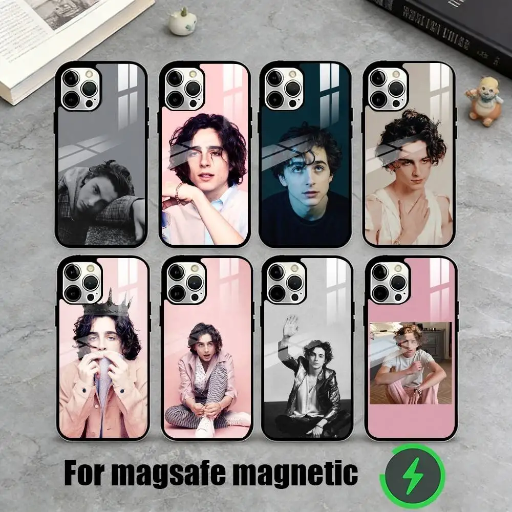 

A-Actor T-Timothee C-Chalamet Phone Case For iPhone17,16,15,14,13,12,11 Plus,Pro Magnetic For Magsafe Wireless Charging