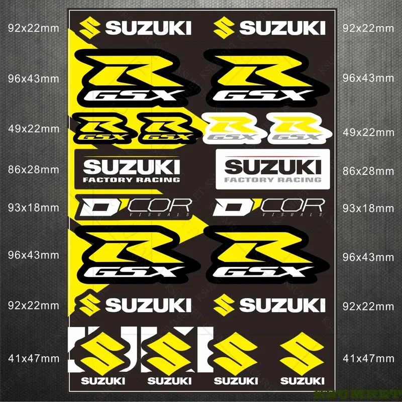 لسوزوكي دراجة نارية ملصق مائي Heletm شعار ملصق مضاد للماء #2